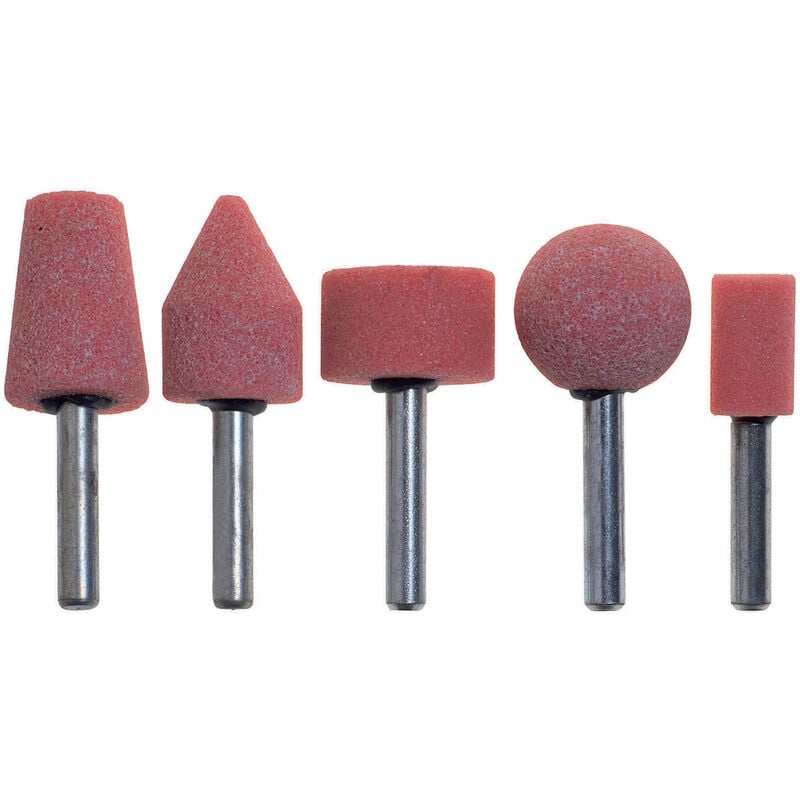 foto del prodotto poggi 399.00 cf 5 mole molette abrasive al corindone rosa gambo 6 mm