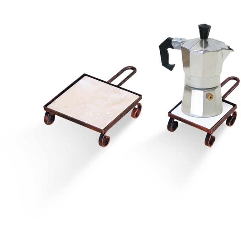 foto del prodotto poggia caffettiera 15x15 senza mattonella artigianferro