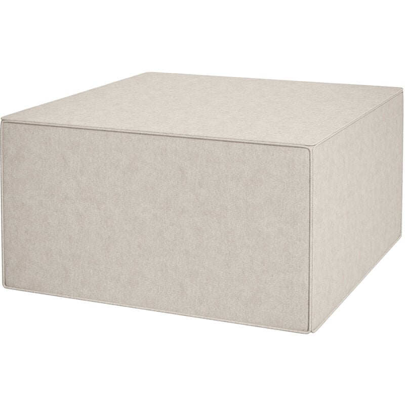 foto del prodotto poggia piedi con rivestimento in tessuto effetto lino beige homcom