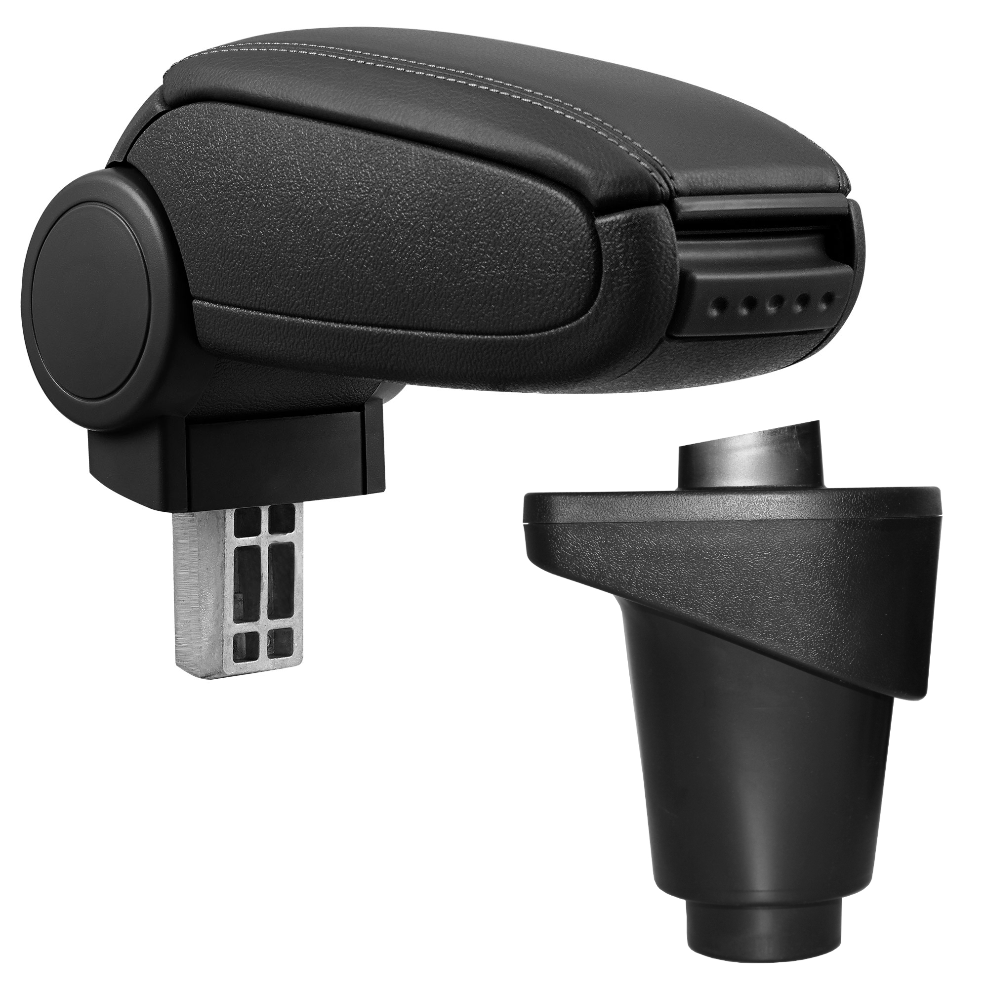 foto del prodotto poggiabraccio con vano portaoggetti per fiat 500l similpelle nero pro.tec 