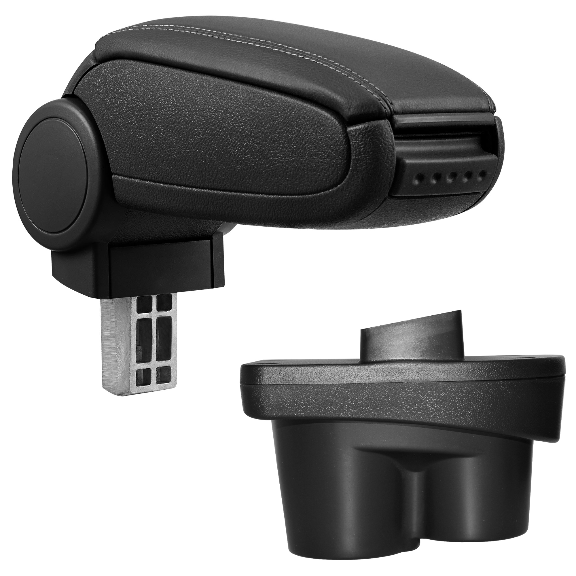 foto del prodotto poggiabraccio con vano portaoggetti per opel corsa e similpelle nero pro.tec 