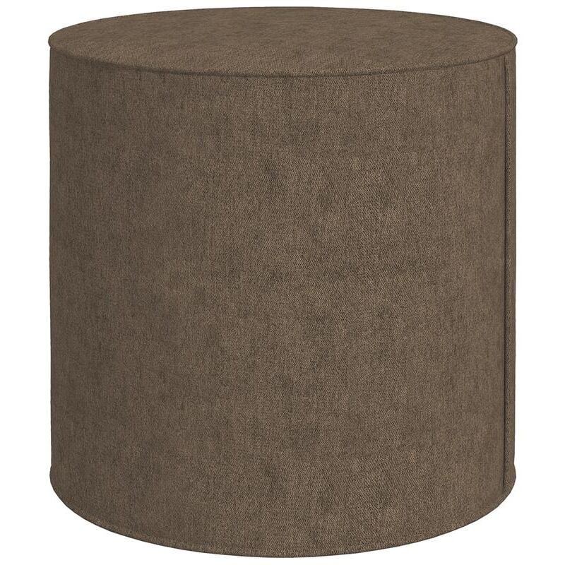 foto del prodotto poggiapiedi 2 in 1 con rivestimento rimovibile in tessuto effetto lino. 41x41 cm. marrone