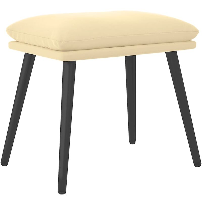 foto del prodotto poggiapiedi bianco crema 45x29,5x35 cm in velluto vidaxl