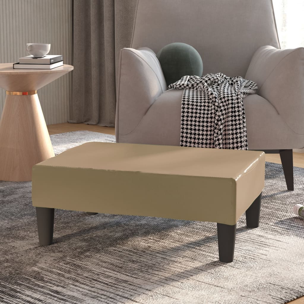 foto del prodotto poggiapiedi cappuccino 78x56x32 cm in similpelle cod mxl 82245