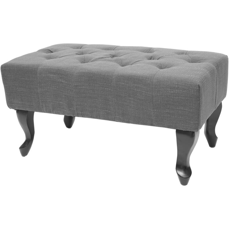 foto del prodotto poggiapiedi chesterfield imbottito in tessuto idrorepellente 39x77x47 cm grigio scuro 040003732