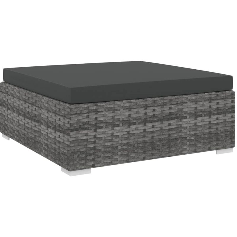 foto del prodotto poggiapiedi da esterni dal design modulabile morbido cuscino vari colori colore grigio