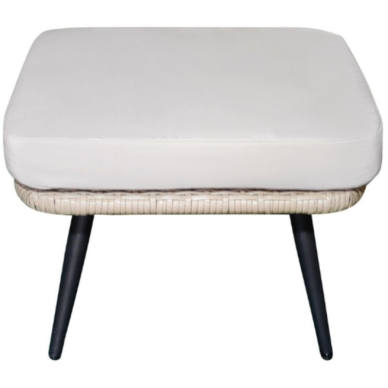 foto del prodotto poggiapiedi da esterno con cuscino beige bellavista