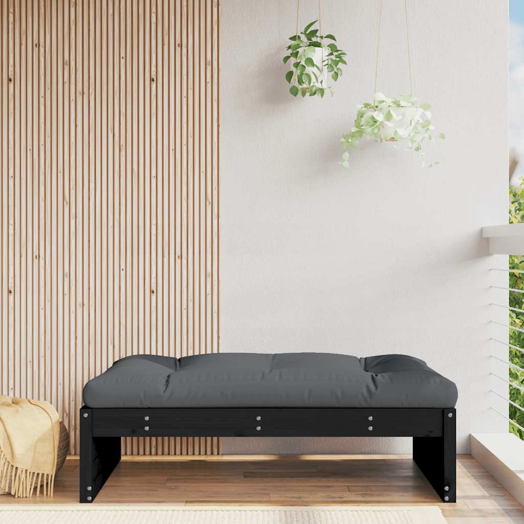 foto del prodotto poggiapiedi da giardino 120x80 cm legno massello di pino nerocod mxl 97101