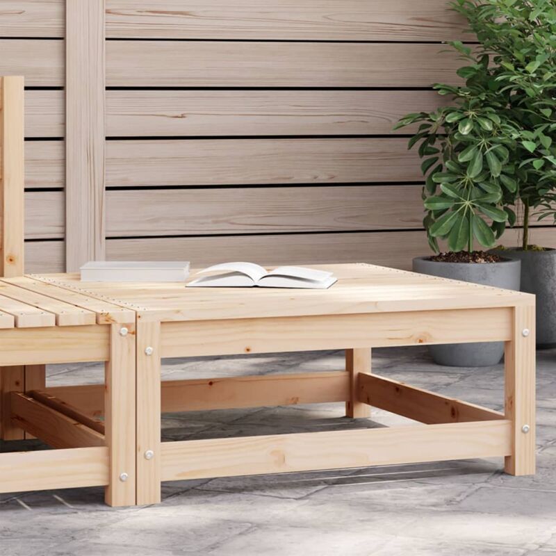 foto del prodotto poggiapiedi da giardino 70x70x30 cm in legno massello di pino vidaxl