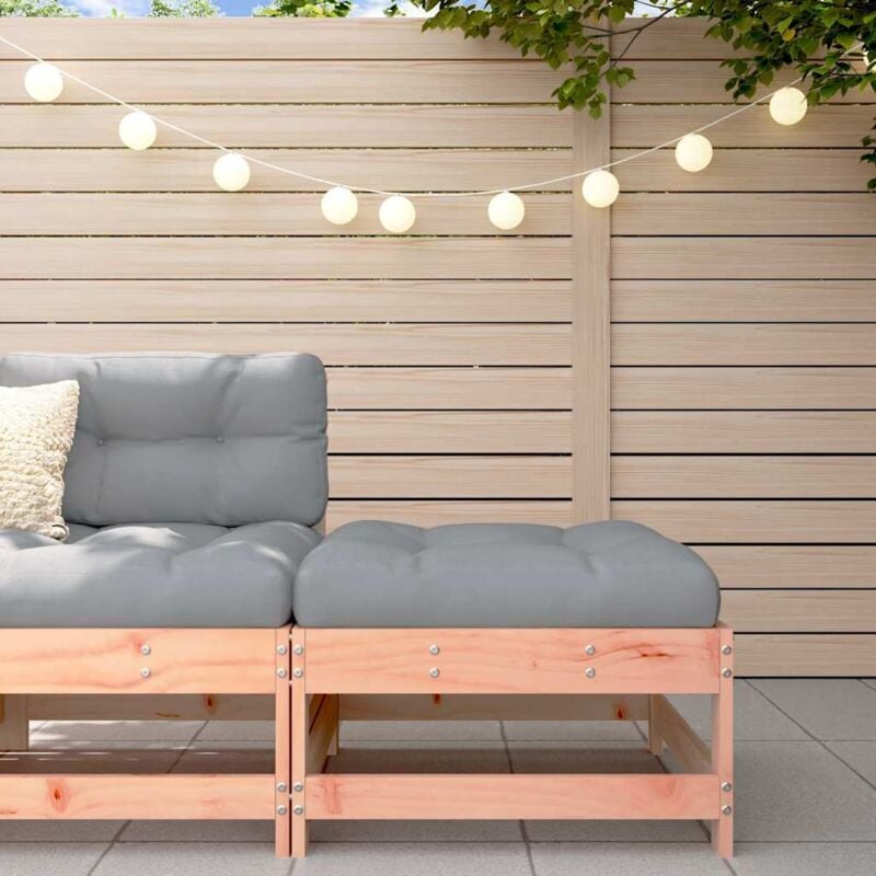 foto del prodotto poggiapiedi da giardino con cuscino legno massello di douglas vidaxl