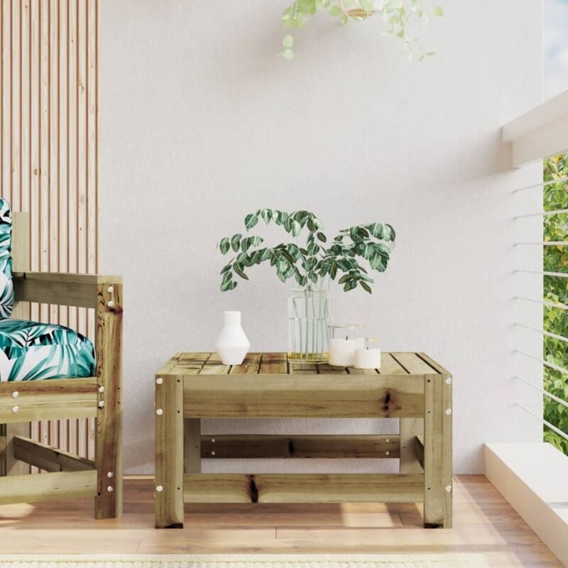 foto del prodotto poggiapiedi da giardino in legno impregnato di pino vidaxl