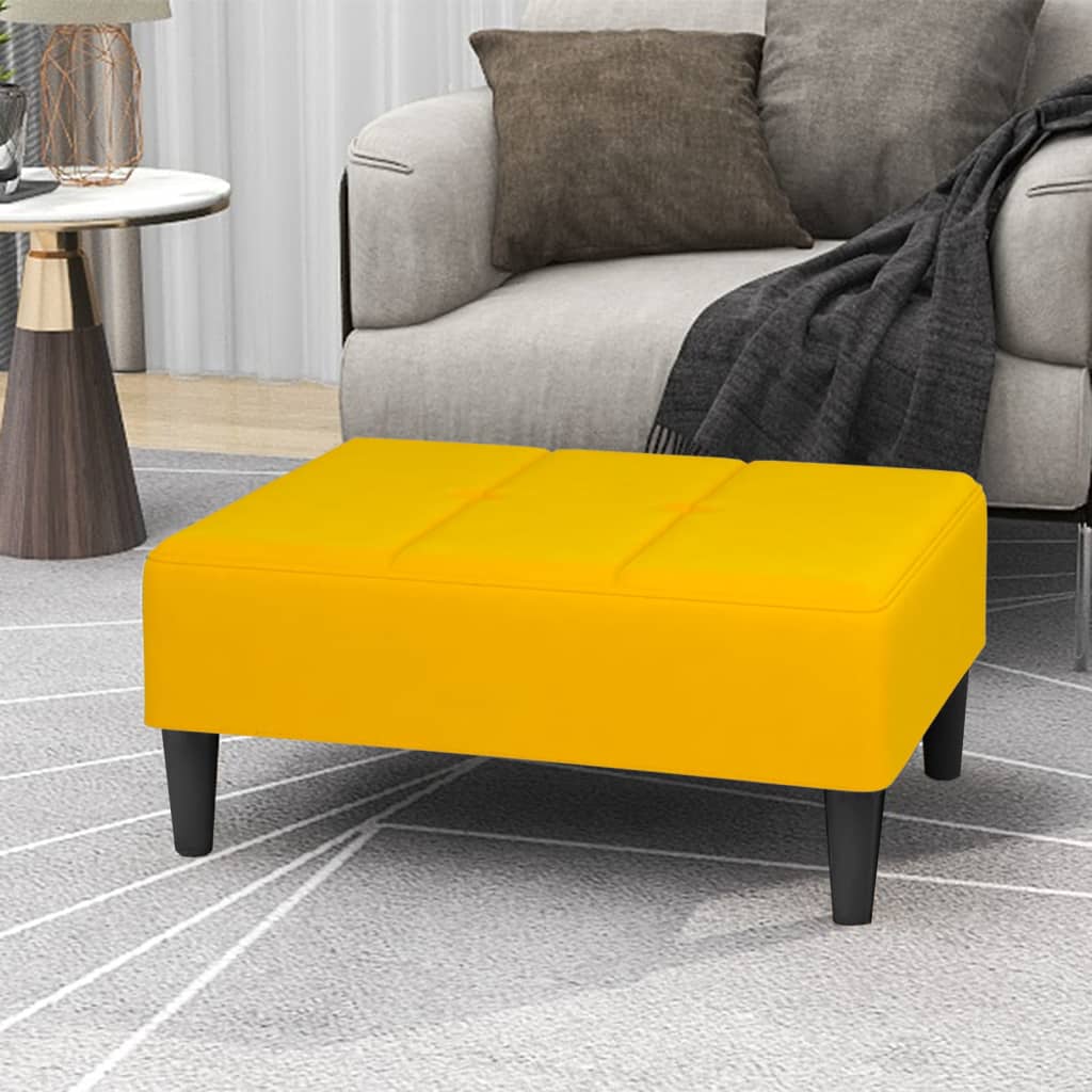 foto del prodotto poggiapiedi giallo 78x56x32 cm in vellutocod mxl 130136