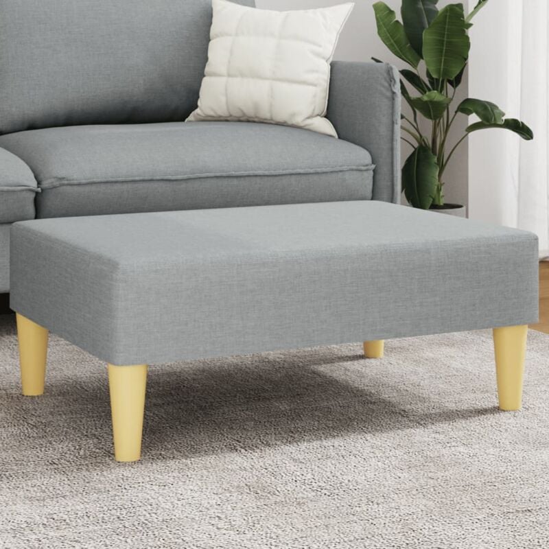 foto del prodotto poggiapiedi grigio chiaro 77x55x31 cm in tessuto vidaxl