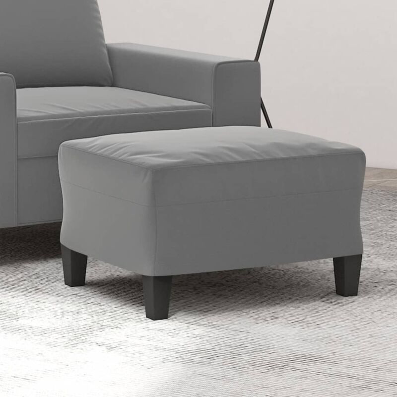 foto del prodotto poggiapiedi grigio scuro 60x50x41 cm in tessuto microfibra vidaxl