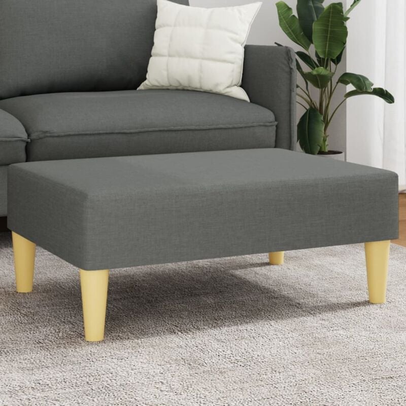 foto del prodotto poggiapiedi grigio scuro 77x55x31 cm in tessuto vidaxl