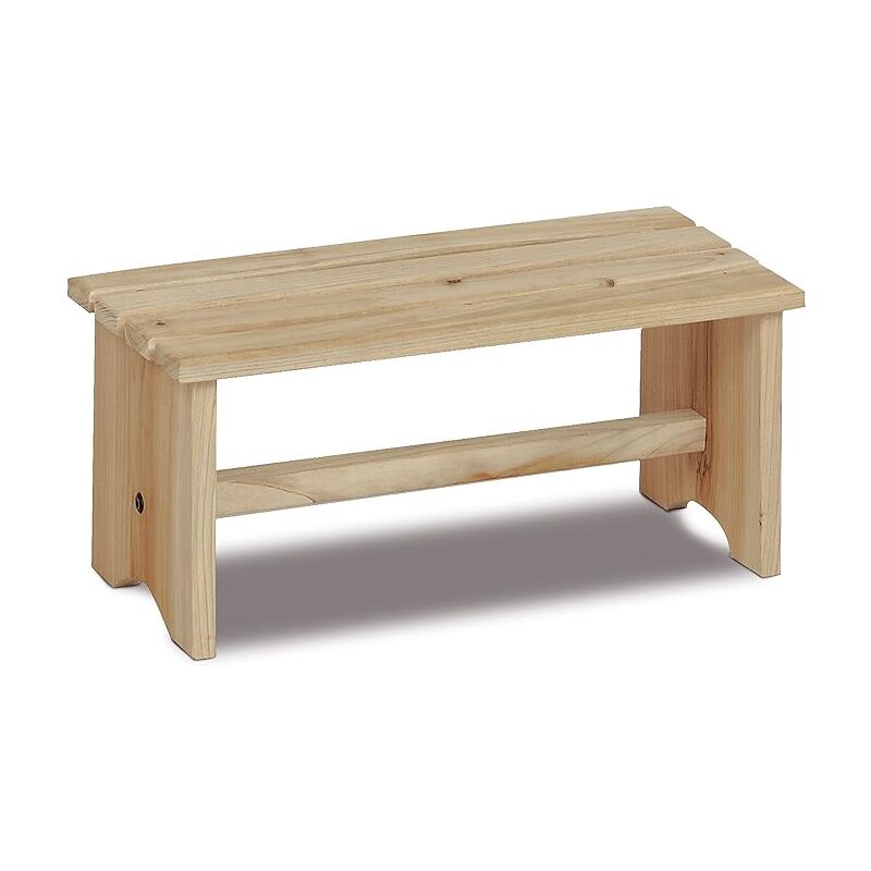 foto del prodotto poggiapiedi in legno di abete naturale 35x16x16h cm king home