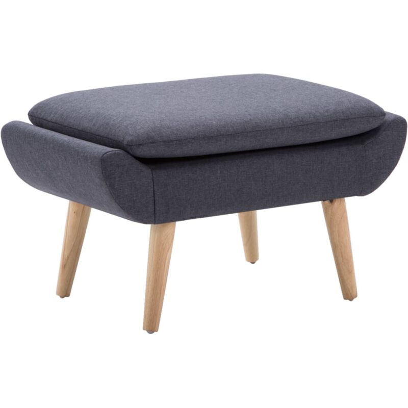 foto del prodotto poggiapiedi in tessuto 73x43x42 cm grigio scuro vidaxl