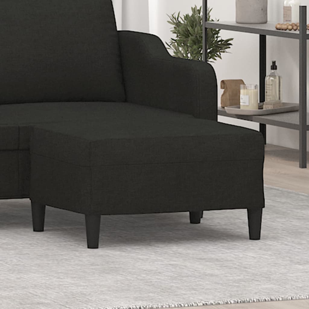 foto del prodotto poggiapiedi nero 70x55x41 cm in tessuto cod mxl 72579
