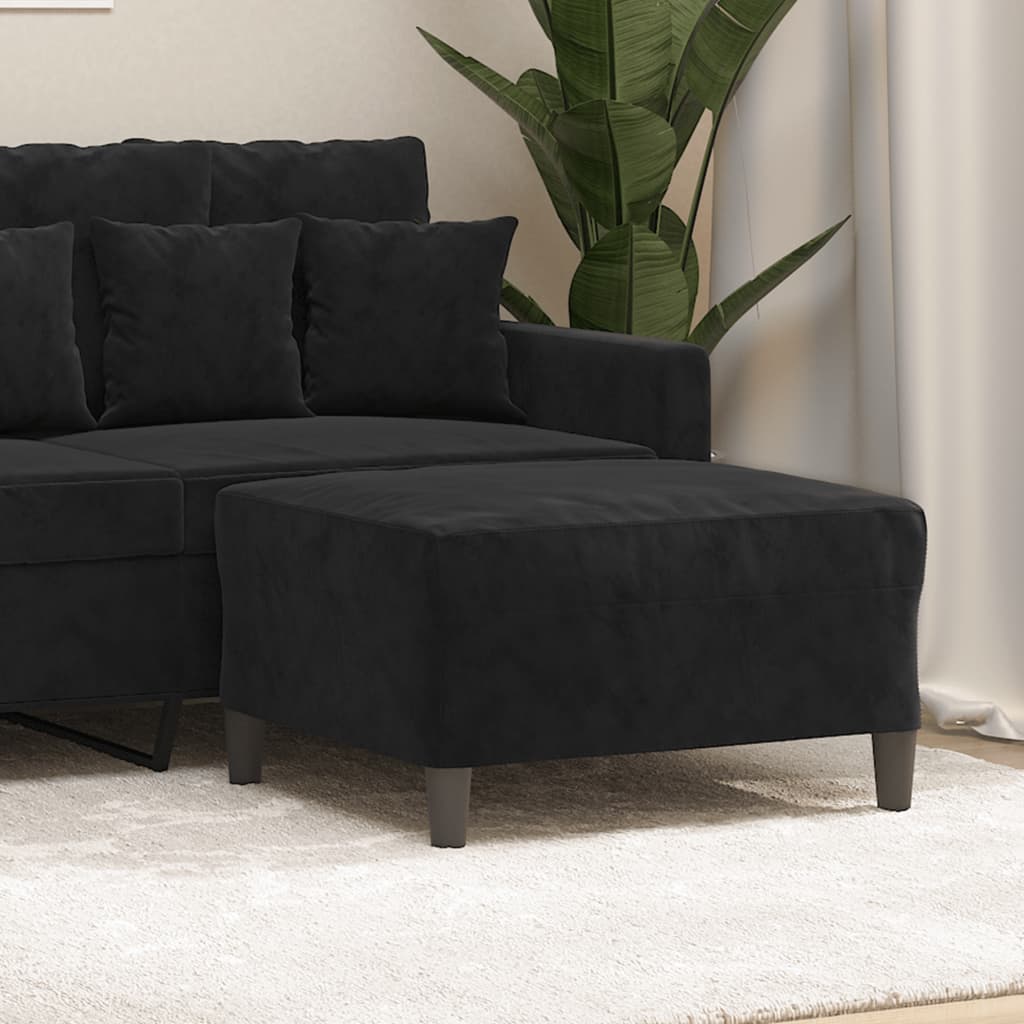 foto del prodotto poggiapiedi nero 70x55x41 cm in velluto cod mxl 77990