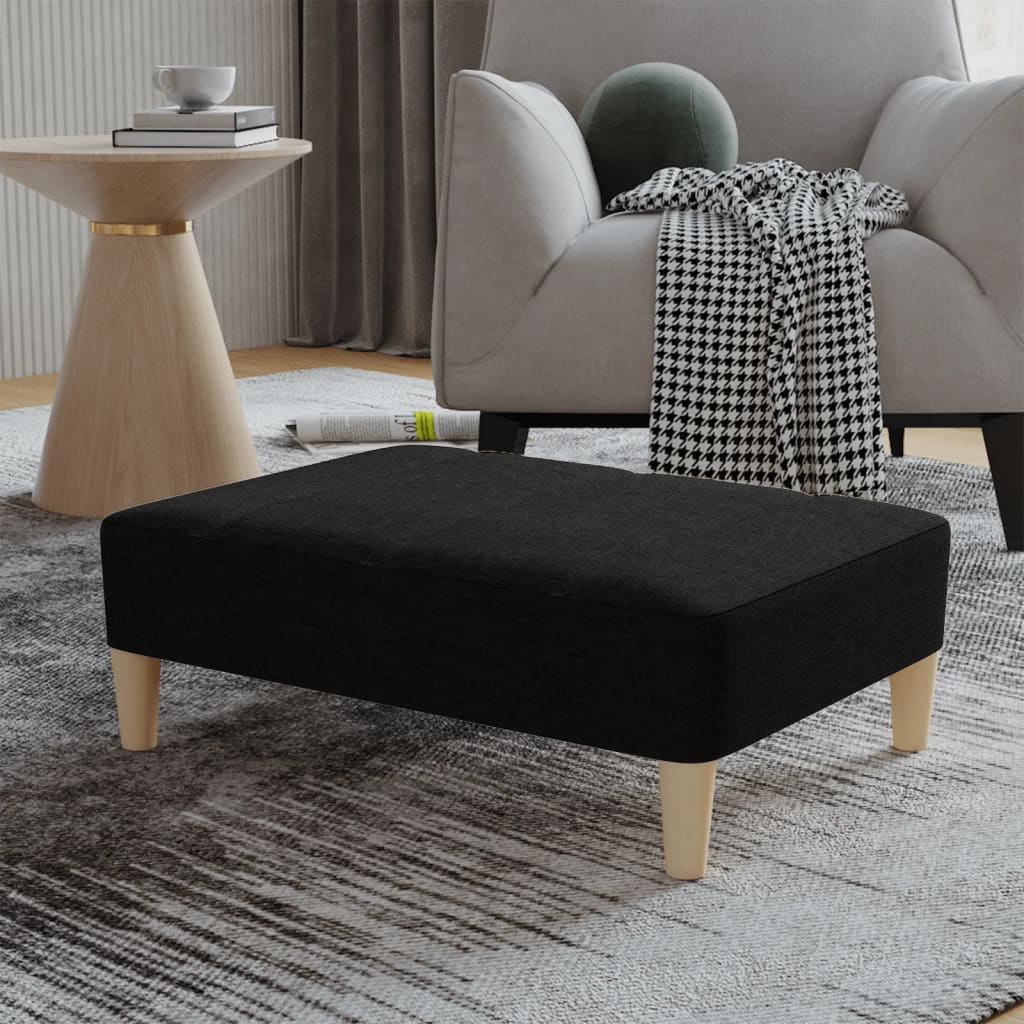 foto del prodotto poggiapiedi nero 78x56x32 cm in tessuto cod mxl 70412