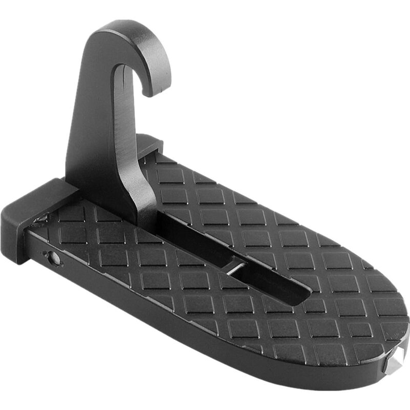 foto del prodotto poggiapiedi per portiera auto, scala pieghevole, pedale a gancio a forma di u, facile accesso al tetto con funzione martello di sicurezza, accessori
