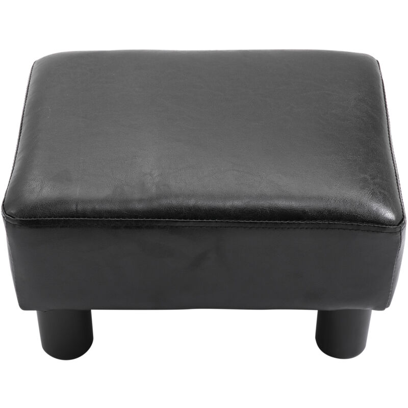 foto del prodotto poggiapiedi rettangolare rivestito in ecopelle, 40x30x24 cm, max. 100kg homcom