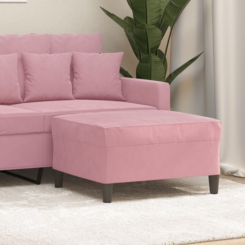 foto del prodotto poggiapiedi rosa 70x55x41 cm in velluto vidaxl