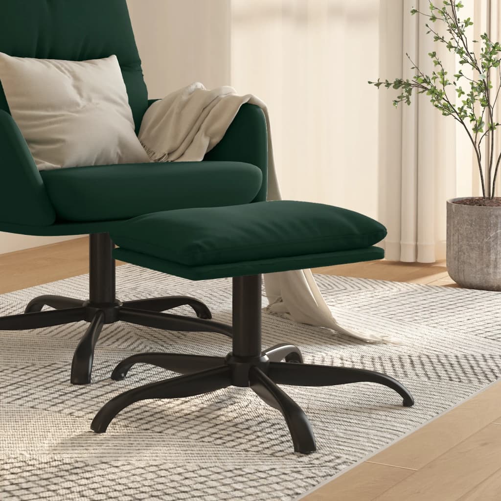 foto del prodotto poggiapiedi verde scuro 60x60x39 cm in tessuto cod mxl 57375