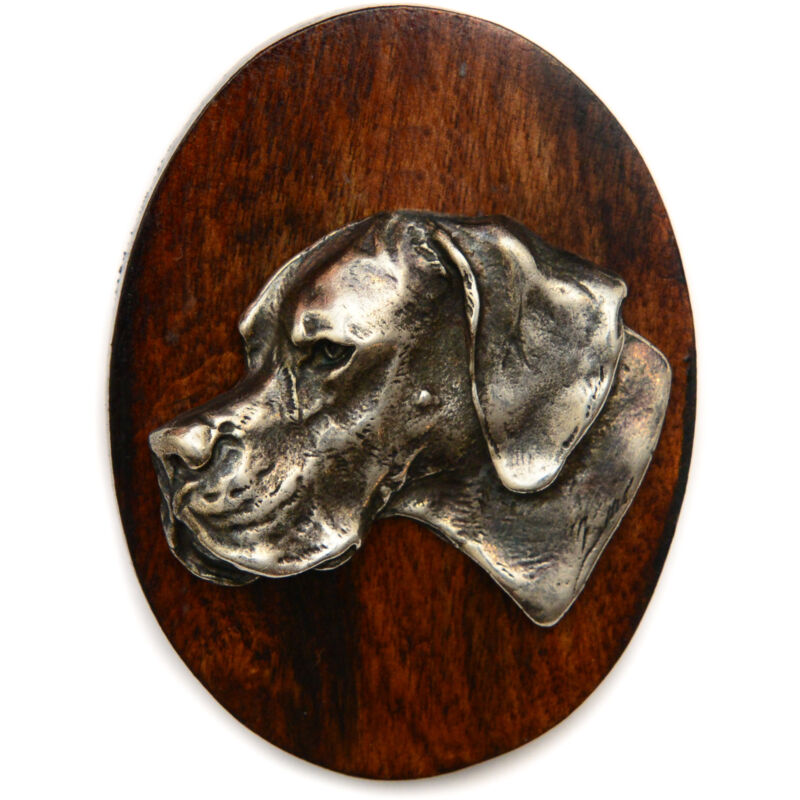 foto del prodotto pointer spilla da esposizione canina, fermaglio per numero di partenza, distintivo con cane di art dog