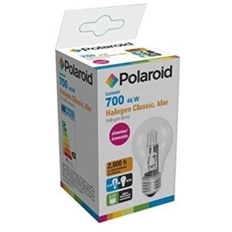 foto del prodotto polaroid lampada alogena e27 globo 46w-700lm 60w 2800k