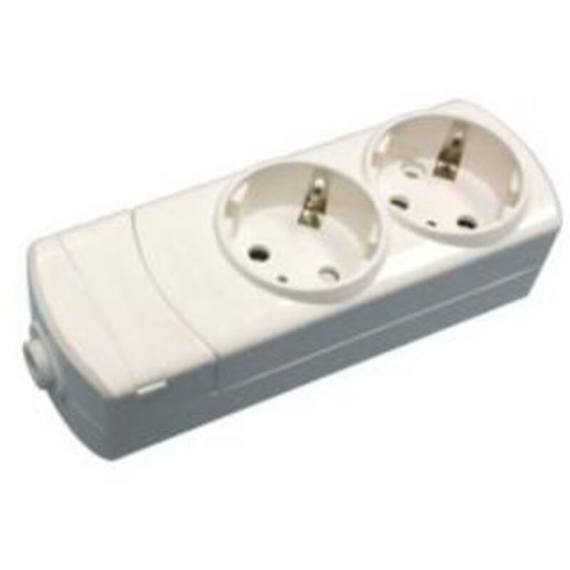 foto del prodotto policarbonato a 2 porte base presa multipla electro dh 36.096 sc 8430552128310