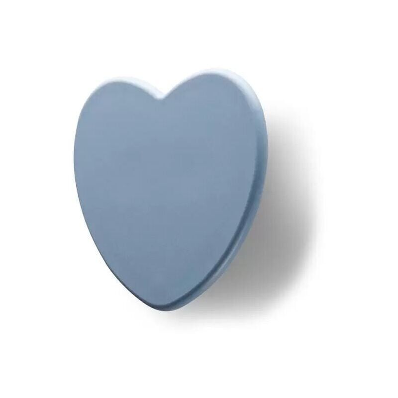 foto del prodotto polideas maniglia a forma di cuore azzurra in groffato fine 84x97x26mm 312 cuore