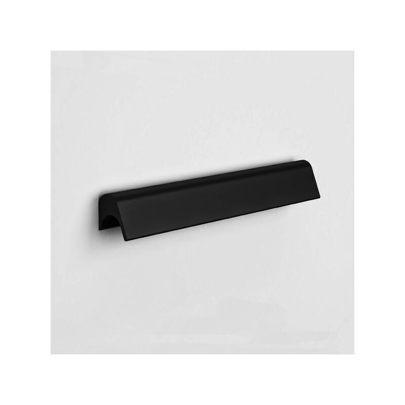 foto del prodotto polideas maniglia con linee essenziali arrotondate 172 mm laccato nero