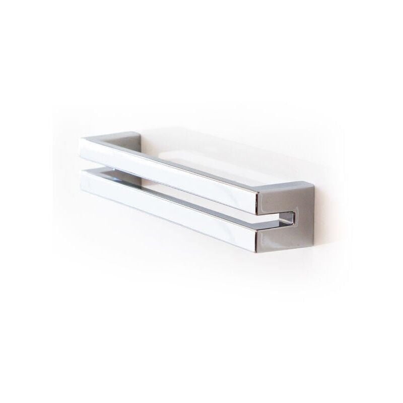 foto del prodotto polideas maniglia con linee parallele effetto cromato lucido 140x25x27mm 315 railway