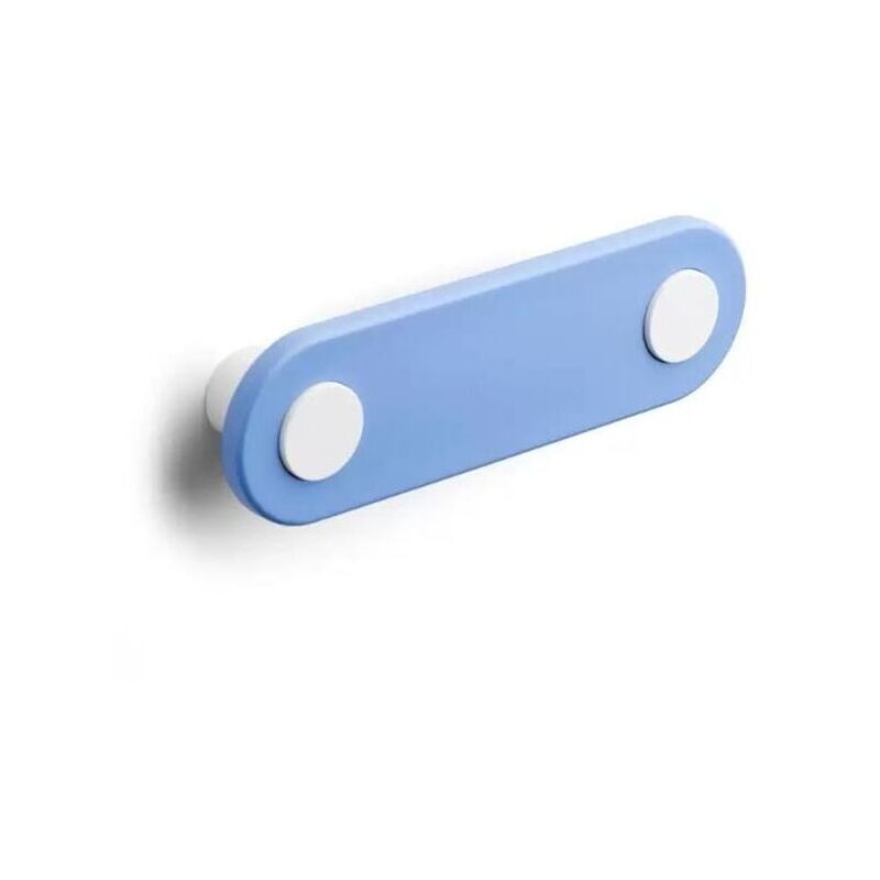 foto del prodotto polideas maniglia dalla forma arrotondata e lunga di colore azzurra in goffrato fine 135x40x25 390 eyes