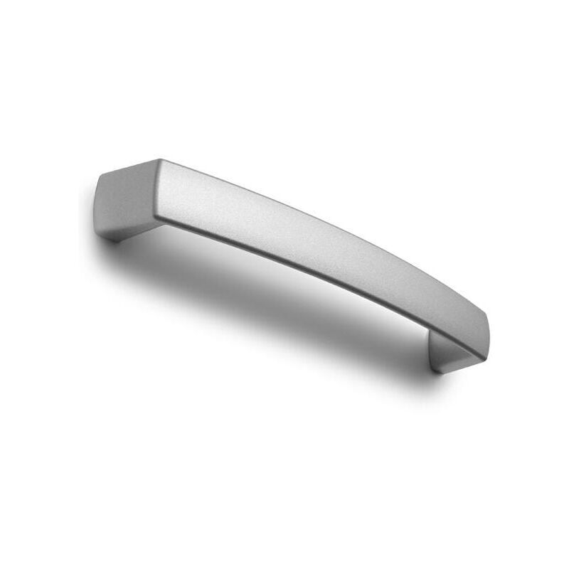 foto del prodotto polideas maniglia dalle linee morbide effetto alluminio 172x20x31mm 389c round c