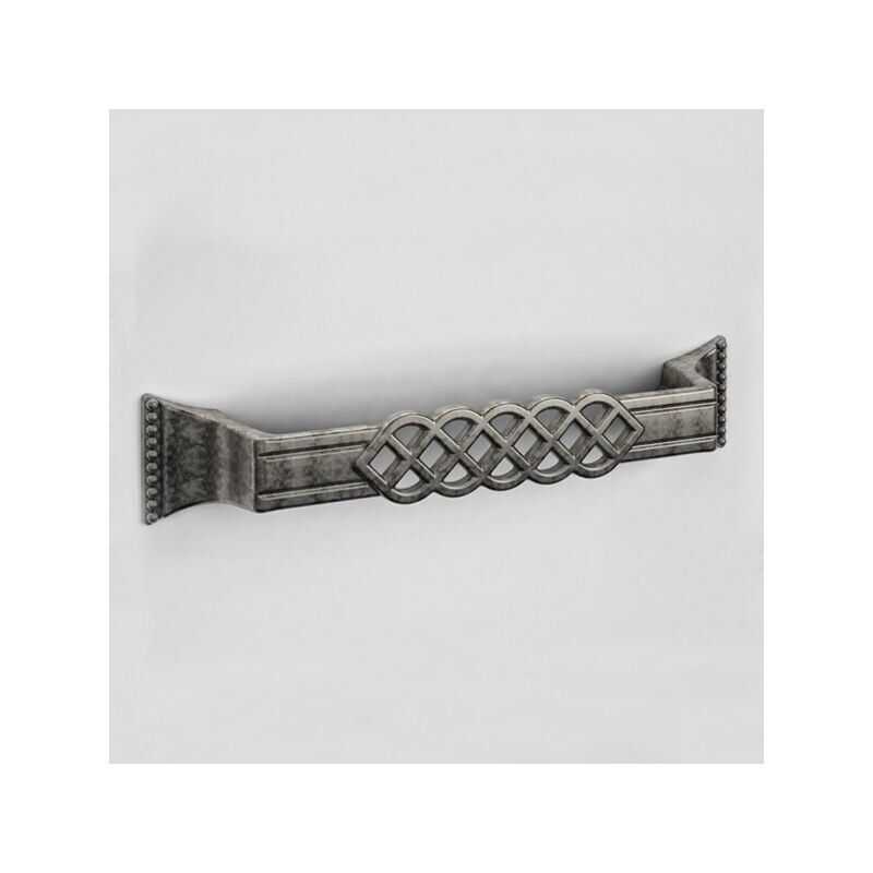 foto del prodotto polideas maniglia elegante con decorazione centrale effetto argento