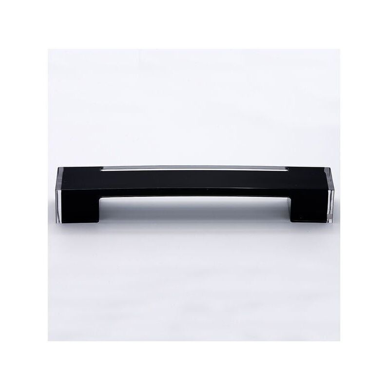 foto del prodotto polideas maniglia squadrata bicolore trasparente e nera 205x30x30mm 306 soul