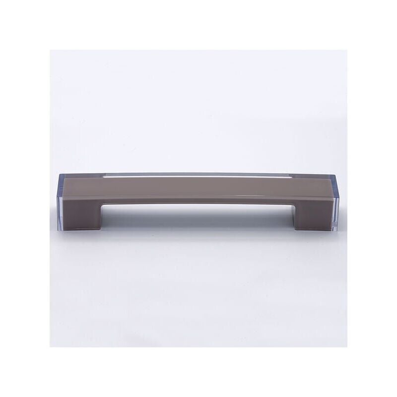 foto del prodotto polideas maniglia squadrata trasparente con inserto color visone 205x30x30mm 306 soul