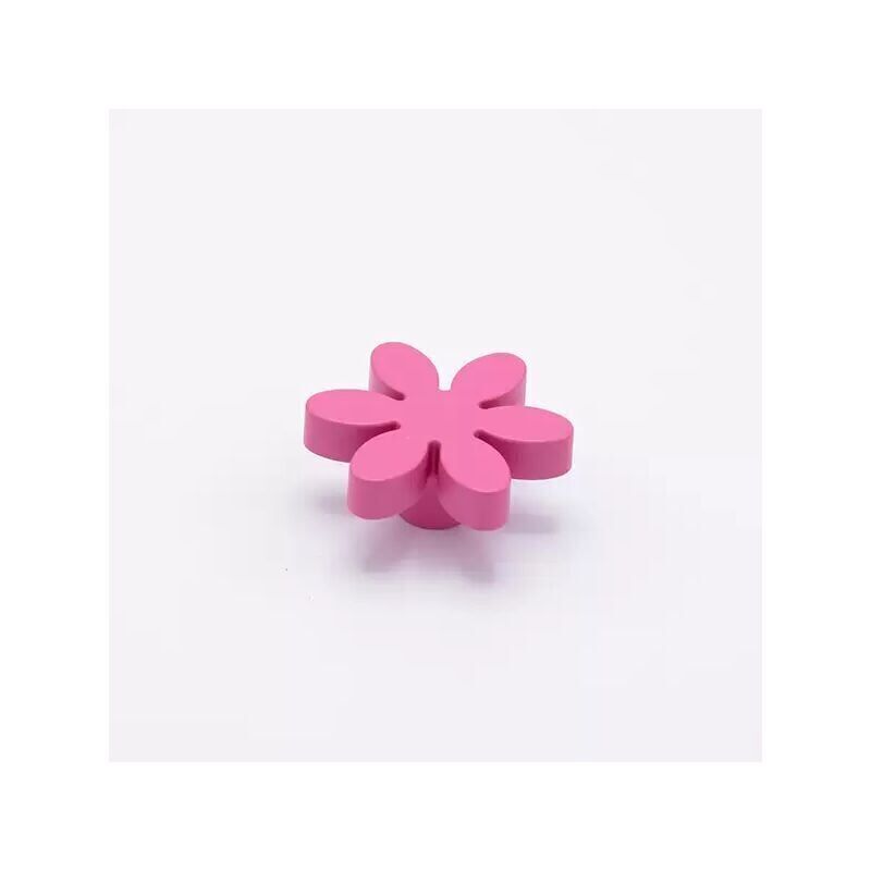 foto del prodotto polideas pomolo a forma di fiore di colore fuxia in goffrato fine 56x24mm 415 flower