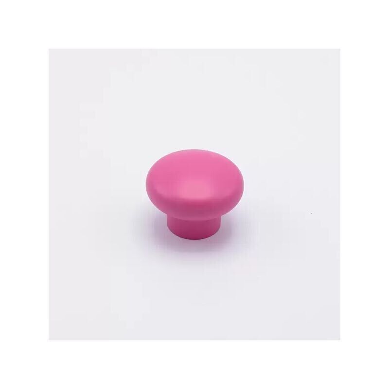 foto del prodotto polideas pomolo classico dalla forma arrotondata color fuxia in goffrato fine 52x38mm 419 baloon