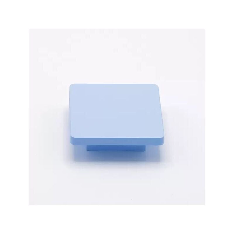 foto del prodotto polideas pomolo piatta e quadrata in goffrato fine azzurro 70x70x22mm 431 square
