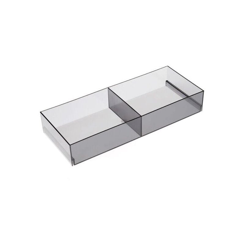 foto del prodotto polideas reggimensola trasparente con supporto elegante effetto vetro satinato color opalino 85x30x52mm 906 reggimensola