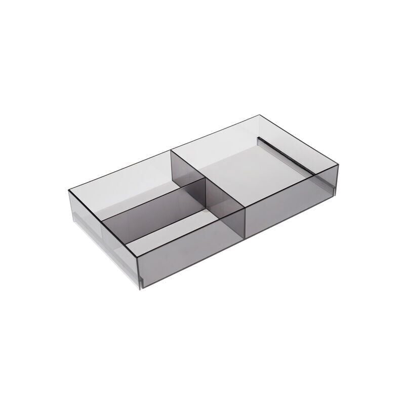 foto del prodotto polideas reggimensola trasparente con supporto elegante in laccato bianco 85x30x52mm 906 reggimensola