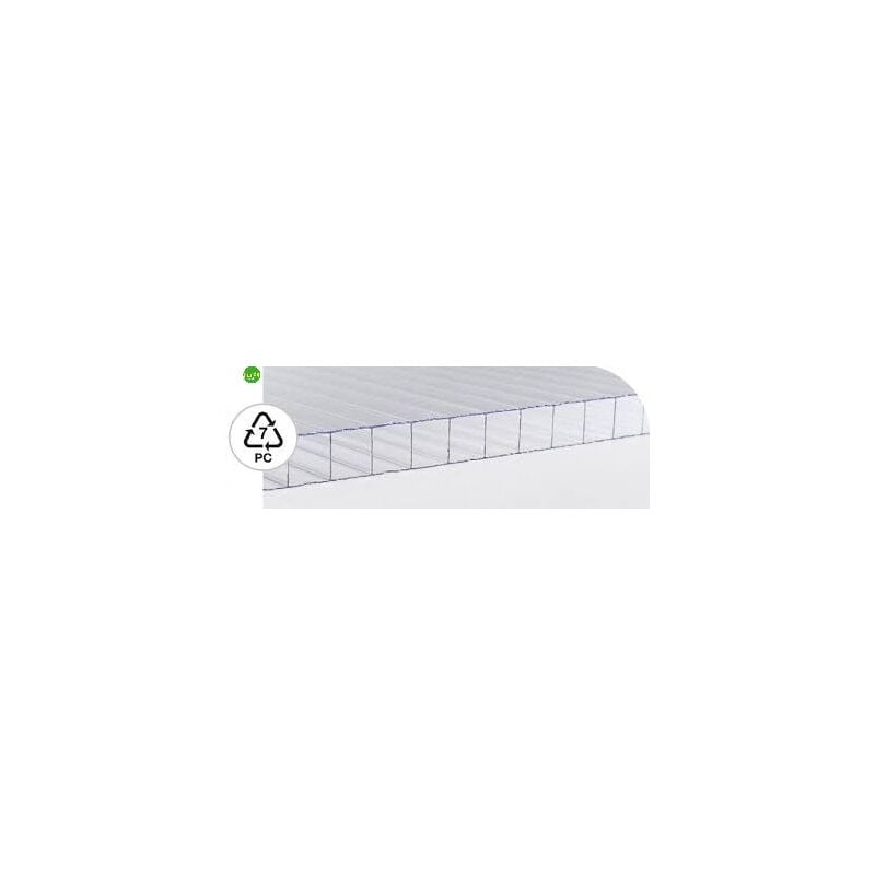 foto del prodotto polimark lastra alveolare policarbonato trasparente cm 98x200 s.mm 6 1 pezzo