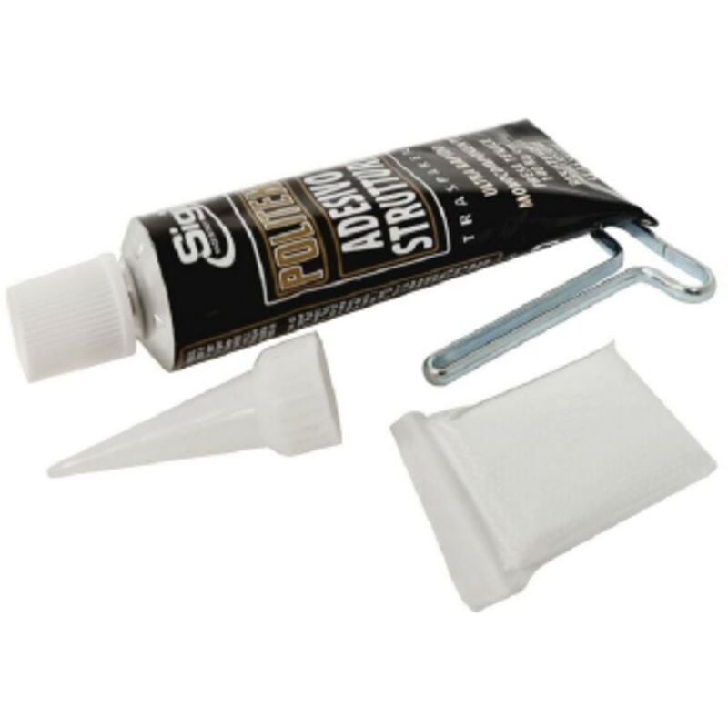 foto del prodotto politenace tubetto adesivo poliuretanico strutturale trasparente 60 ml per incollaggi fortissimi verniciabile made in italy - sigill