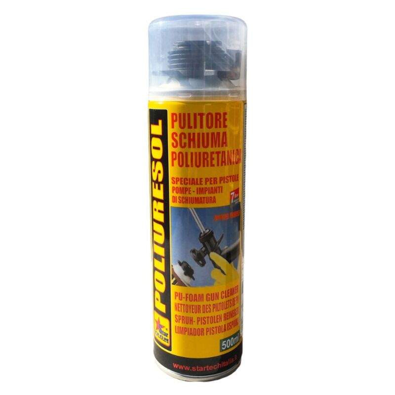 foto del prodotto poliuresol pulitore schiuma poliuretanica per ogni superficie 500 ml per pistola 6 pezzi confezione 3 pezzi