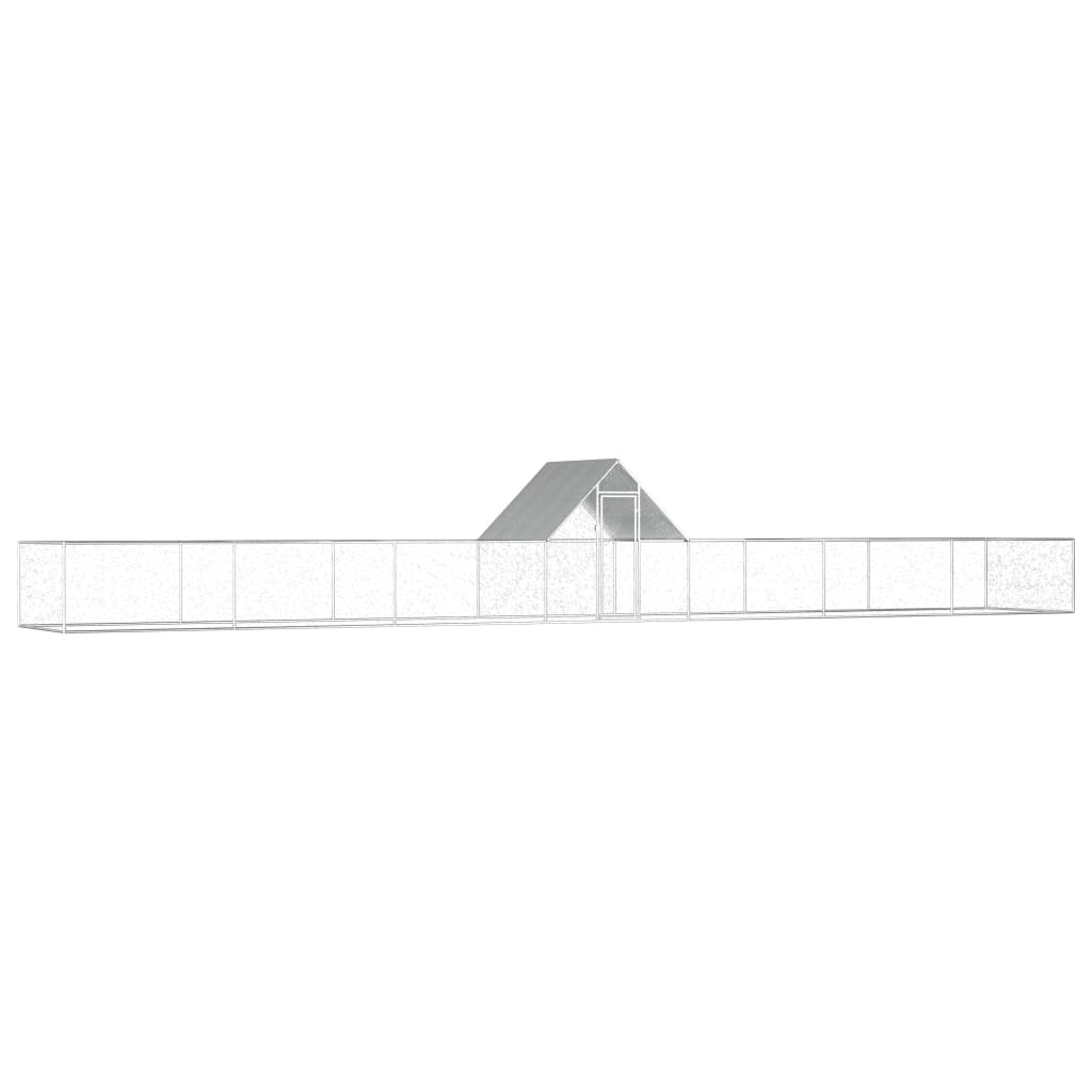 foto del prodotto pollaio 14x2x2 m in acciaio zincato cod mxl 45523