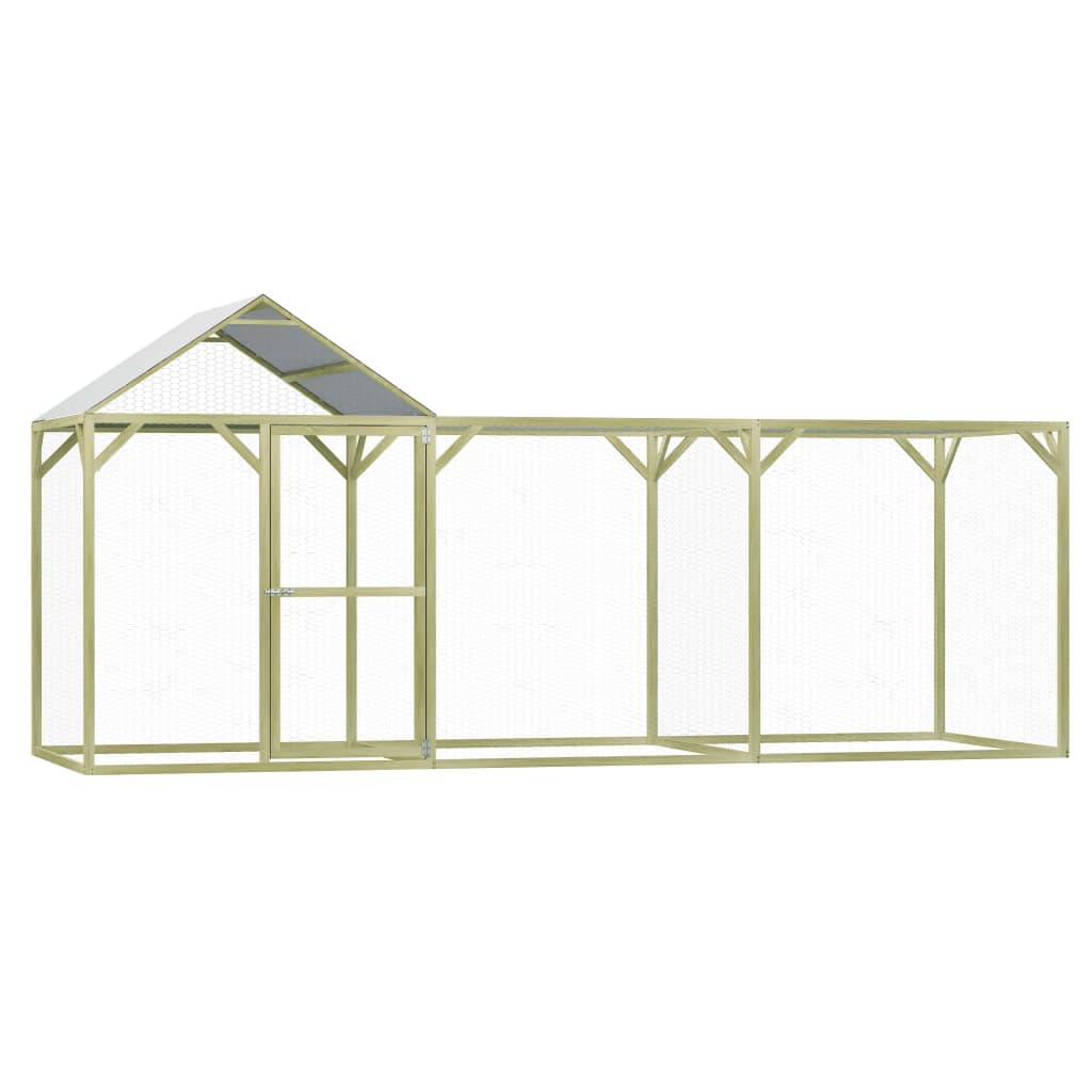 foto del prodotto pollaio 4,5x1,5x2 m in legno di pino impregnato cod mxl 53744