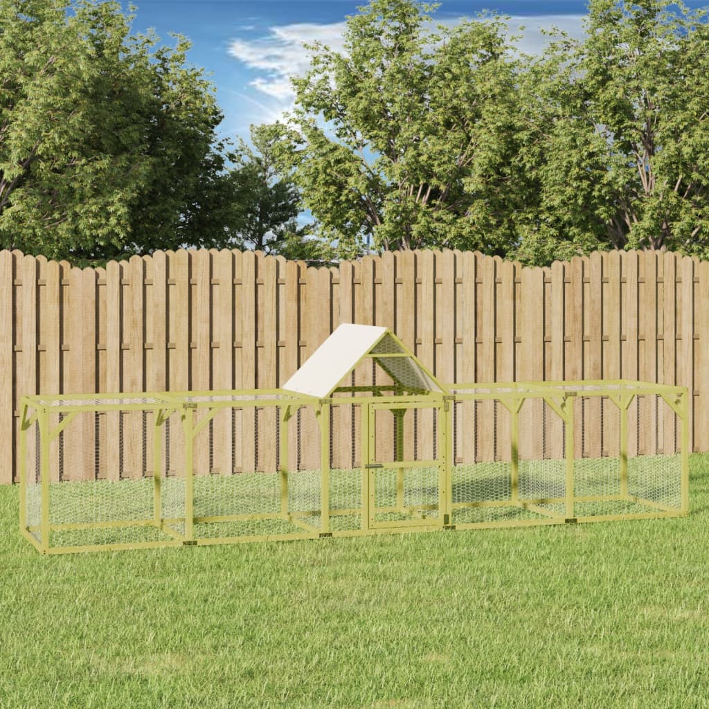 foto del prodotto pollaio 500x100x150 cm in legno massello di pino impregnato cod mxl 40232
